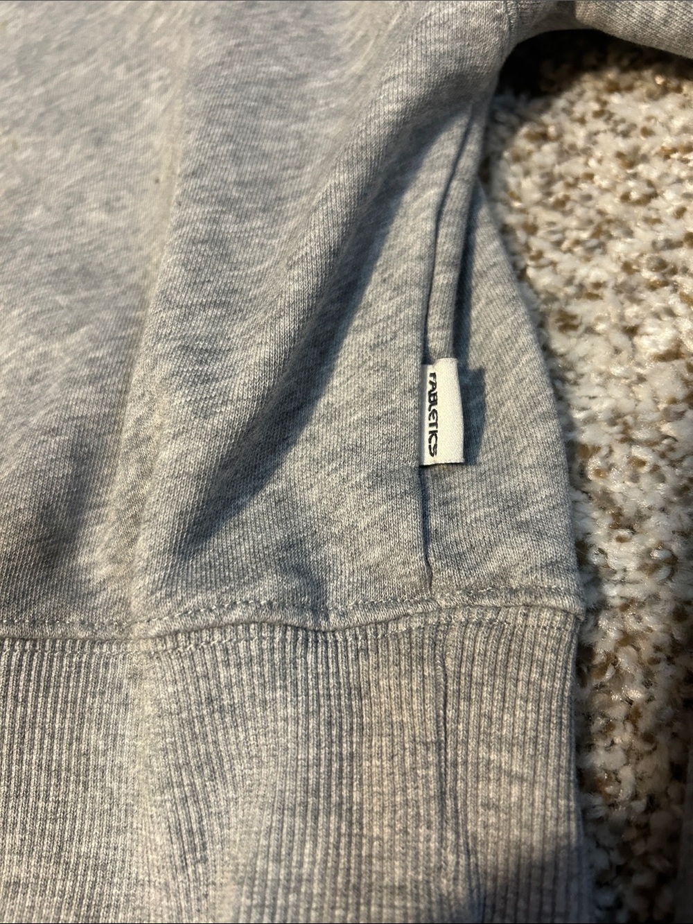 Fabletics Gray Cropped Crewneck Sweatshirt - Picture 2 of 4